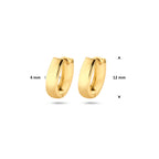 Klappohrringe flach 12 mm 14K Gelbgold
