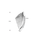 hanger zirkonia gescratcht zilver gerhodineerd