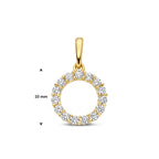 9k hanger rondje zirkonia 9K geel