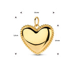 Anhänger Herz 14K Gelbgold
