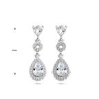 oorhangers zirkonia halo zilver gerhodineerd