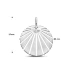 hanger poli/mat gediamanteerd 17 mm zilver gerhodineerd