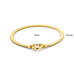 Armband Schlange flach mit großem Federringverschluss 4,3 mm 19 cm 3 Mikron vergoldet (gelb)