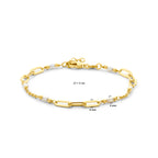 Armband Perlen 18 + 2 cm 3 Mikron vergoldet (gelb)