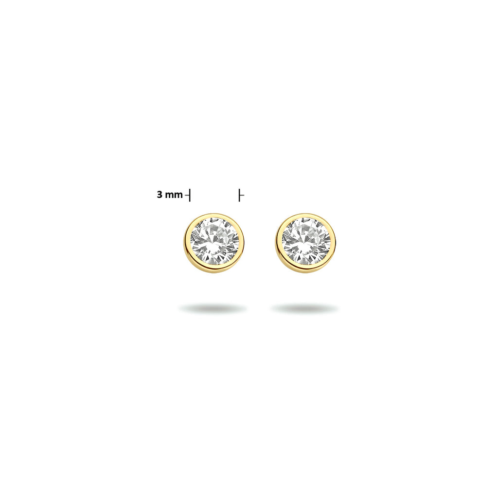 Ohrstecker Zirkonia 14K Gelbgold