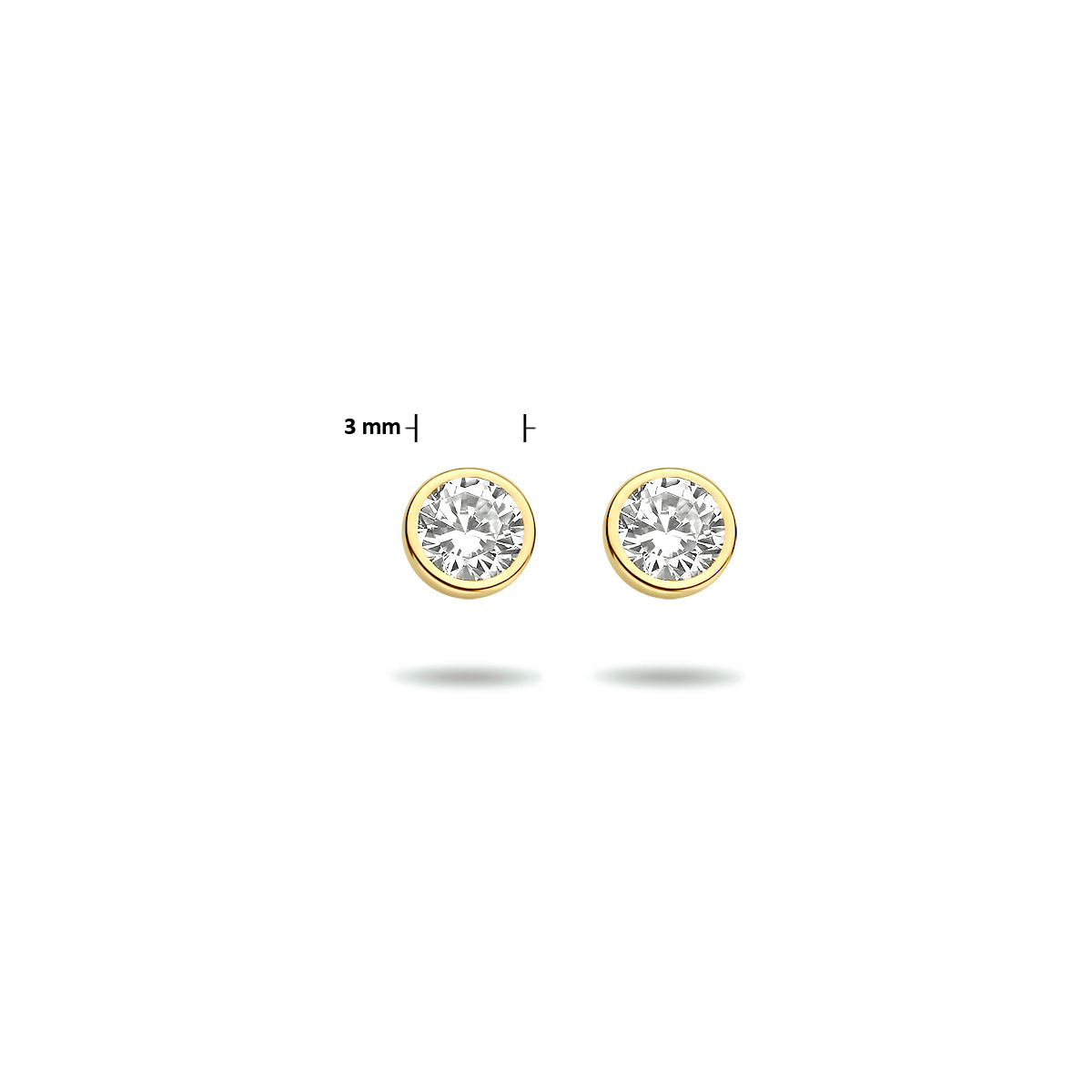 Ohrstecker Zirkonia 14K Gelbgold