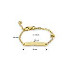 Gravurarmband Herzplättchen 4,0 mm 14K Gelbgold