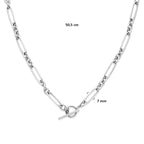 collier kapittelslot 7 mm 50,5 cm zilver gerhodineerd