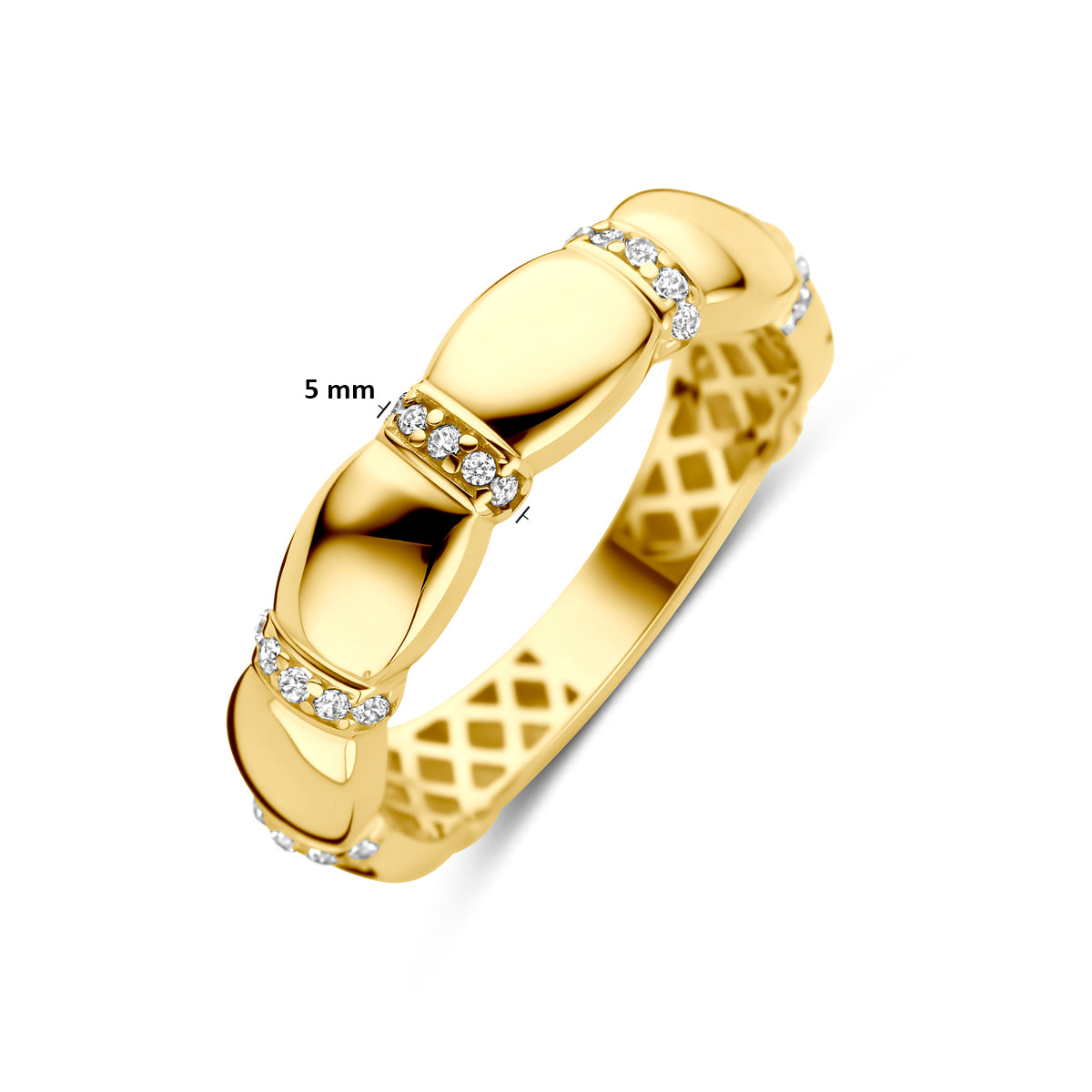 ring zirkonia 14K geelgoud