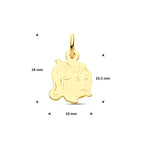 hanger meisje 10,5 mm 14K geelgoud