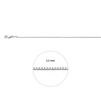 venetiaans 1,1 mm zilver gerhodineerd