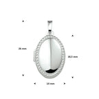 medaillon zilver wit