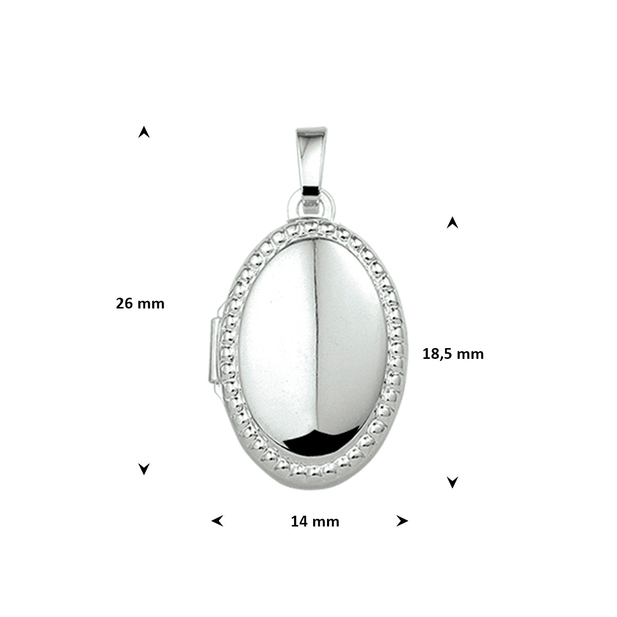 medaillon zilver wit
