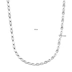 Halskette poliert/matt 6,0 mm 45 cm Silber rhodiniert