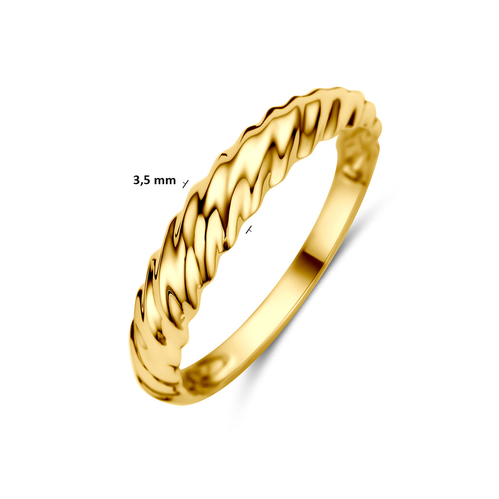 9k ring gedraaid 9K geel - gedraaid