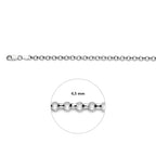Armband Jasseron 4,5 mm 19 cm Silber rhodiniert