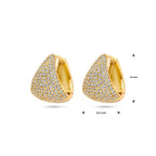 klapoorringen zirkonia 15 mm 1 micron zilver verguld (geel)