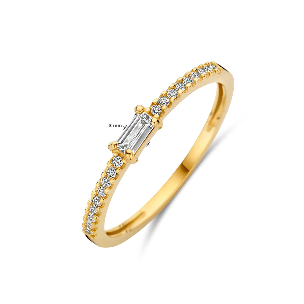 ring zirkonia 14K geelgoud