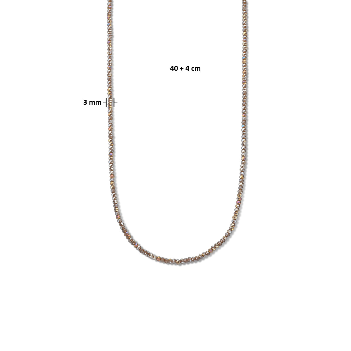 Halskette 3,0 mm 40 + 4 cm Silber rhodiniert