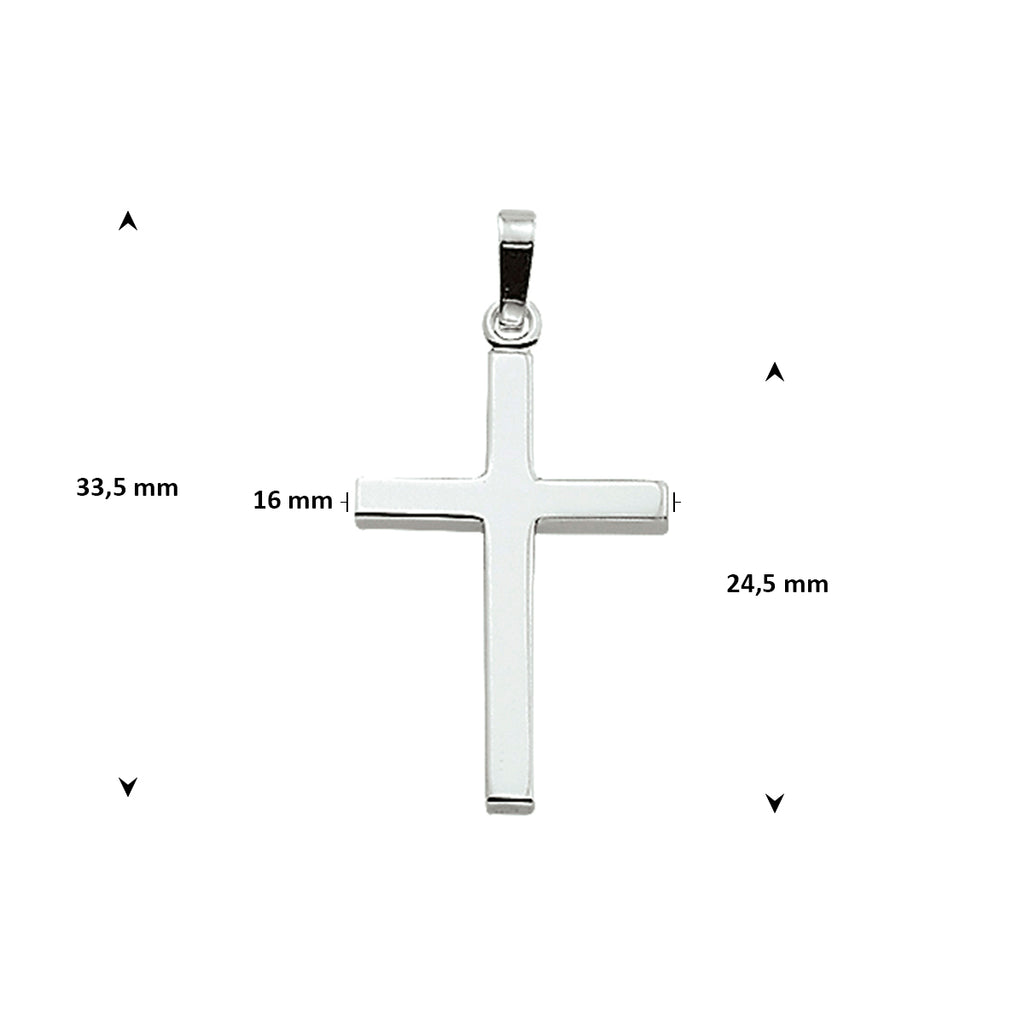 hanger kruis zilver wit