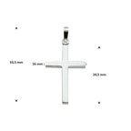 hanger kruis zilver wit