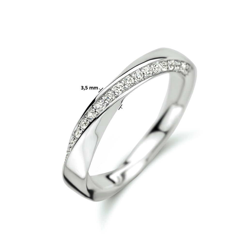 Ring Zirkonia Silber rhodiniert