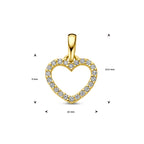 Anhänger Herz und Diamant H SI 14K Gelbgold
