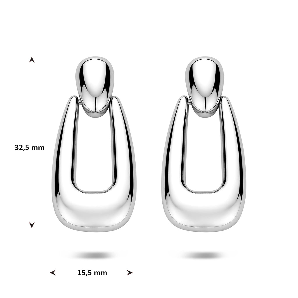 Ohrhänger 32,5 mm rhodiniertes Silber