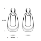 Ohrhänger 32,5 mm rhodiniertes Silber