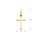 hanger kruis 20 mm 14K geelgoud