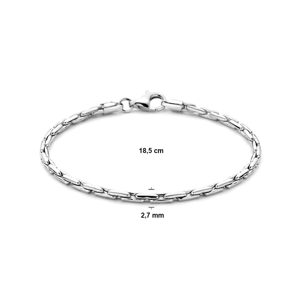 Armband Cardano 2,7 mm 18,5 cm Silber rhodiniert