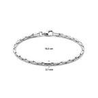 Armband Cardano 2,7 mm 18,5 cm Silber rhodiniert