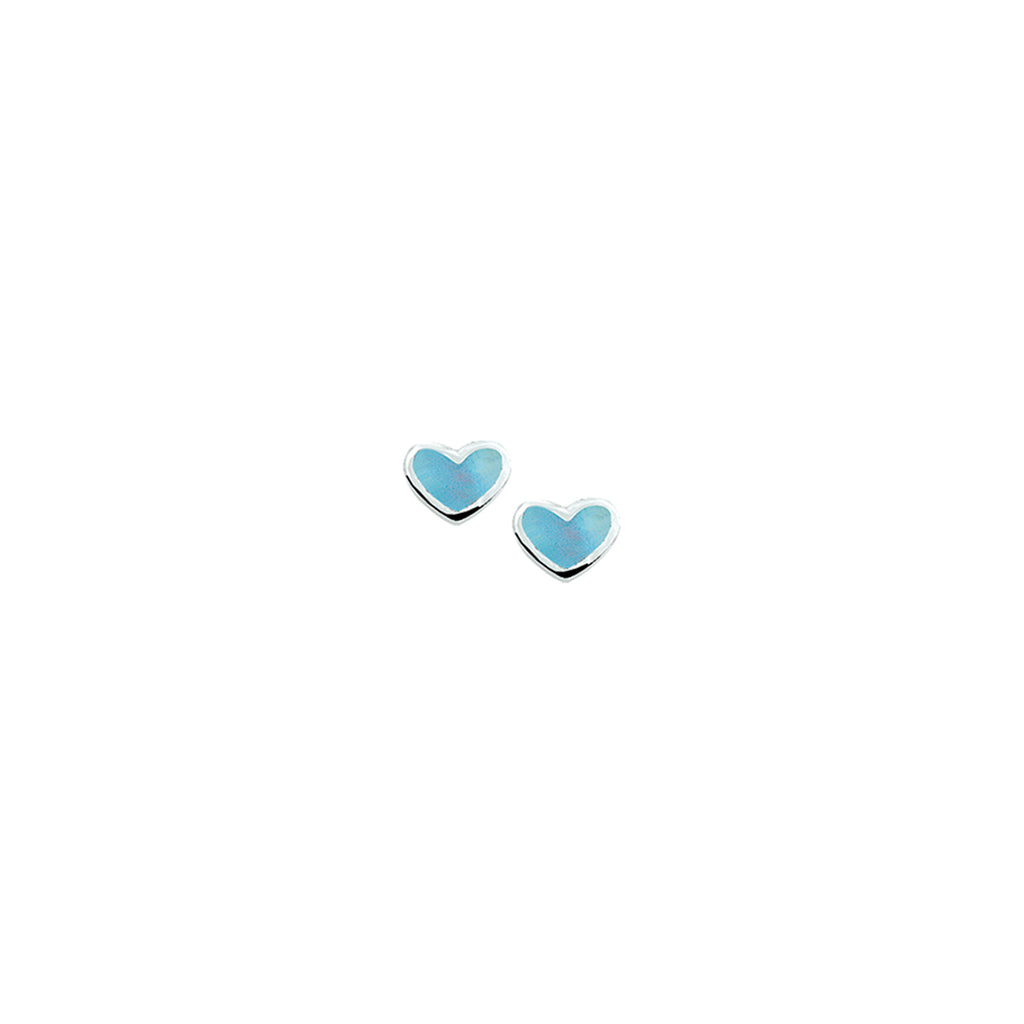 oorknoppen hart zilver wit