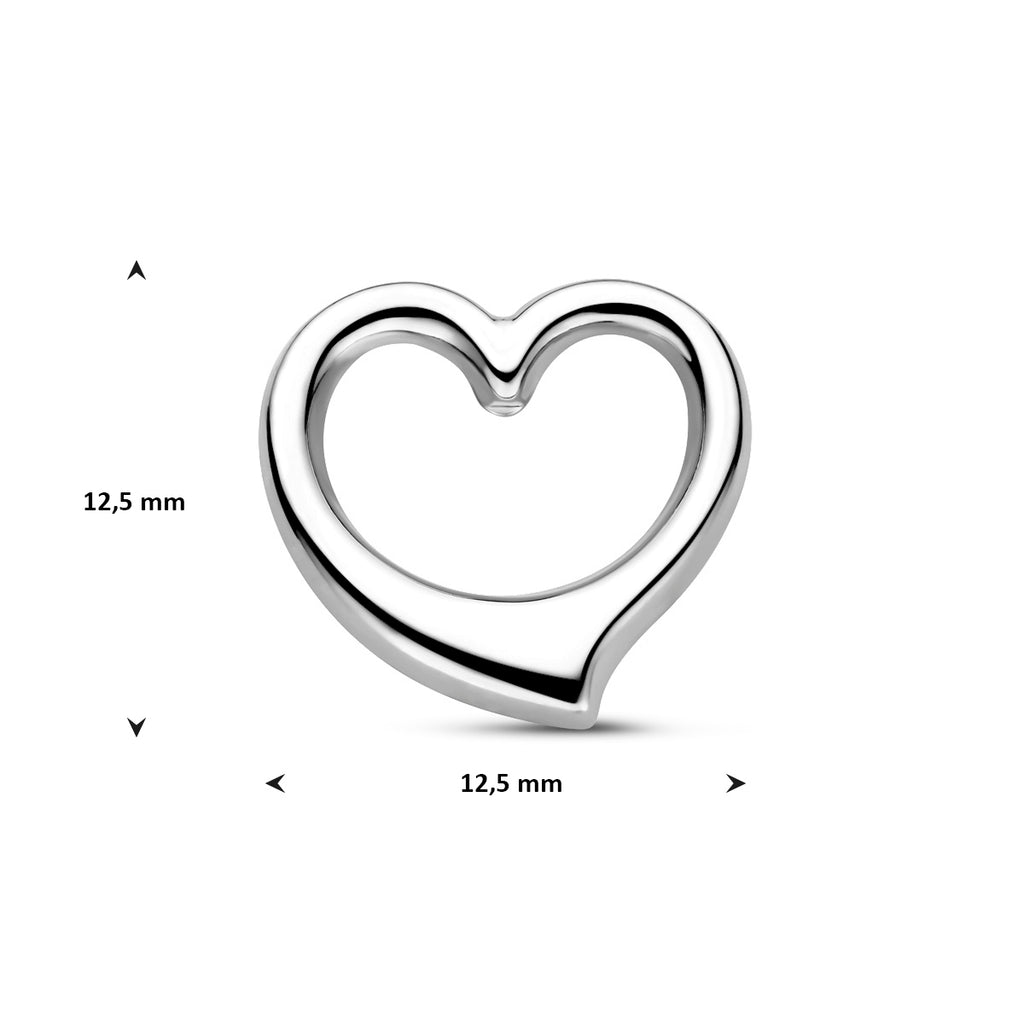 Anhänger Herz 12,5 mm 14K Weißgold