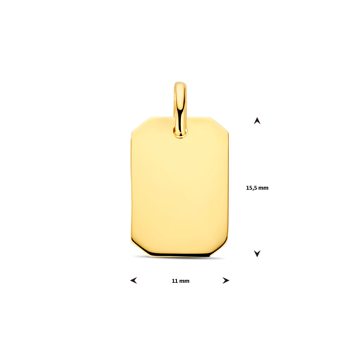 Gravuranhänger 20 mm 14K Gelbgold