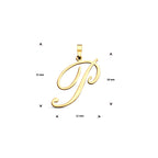 Anhänger Buchstabe 14K Gelbgold