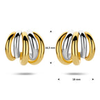 stekeroorringen 16,5 mm 1 micron zilver verguld (geel/rhodium)