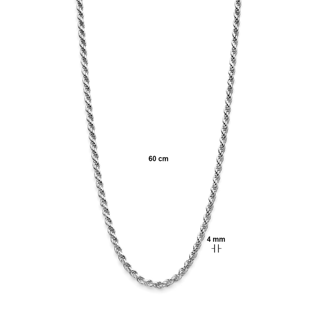 koord 4,0 mm zilver wit