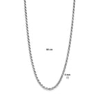 koord 4,0 mm zilver wit