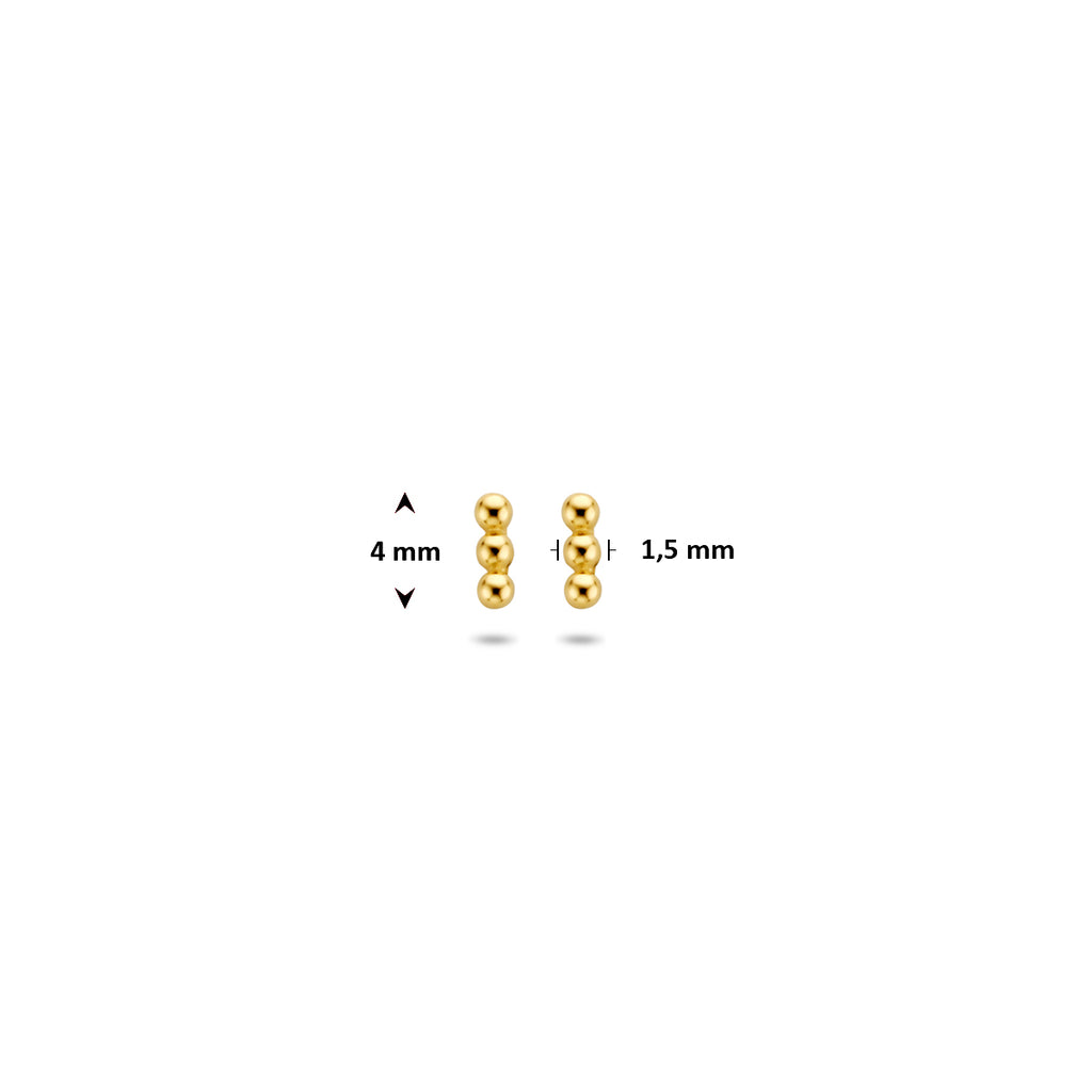Ohrstecker Kugeln 4 mm 14K Gelbgold