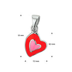hanger hart zilver gerhodineerd