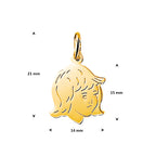 hanger meisje 15 mm 14K geelgoud