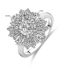 Ring Zirkonia Silber rhodiniert