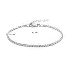 Kordel 1,7 mm Silber rhodiniert
