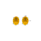 oorknoppen citrien zilver gerhodineerd