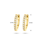 klapoorringen diamant 0.06ct (2x 0.03ct) h si 14K geelgoud