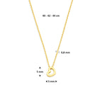 collier hartje 40 - 42 - 44 cm 14K geelgoud