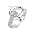 ring zirkonia zilver gerhodineerd