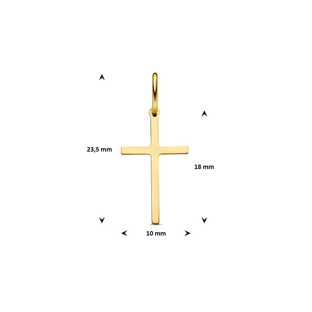 Anhänger Kreuz 14K Gelbgold