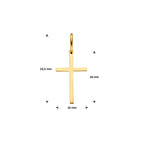 Anhänger Kreuz 14K Gelbgold